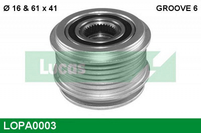 LUCAS ENGINE DRIVE lopa0003 -  Механизм свободного хода генератора